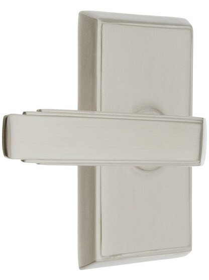 Providence Door Set With Milano Levers Left Hand in Satin Nickel with .